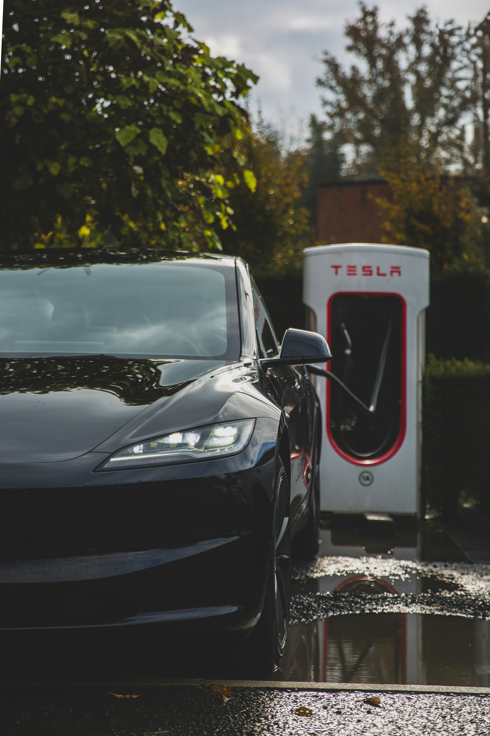 Tesla an der Ladestation